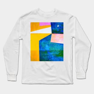 Geometric Coastal Vibes Abstract Art Long Sleeve T-Shirt